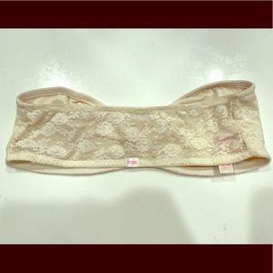 PINK Victoria’s Secret white lace bandeau, S